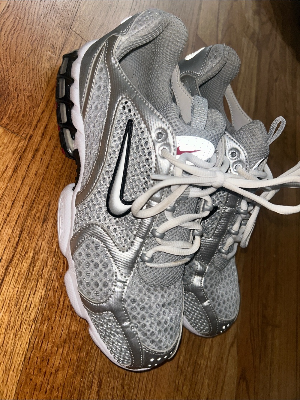 Nike Air Zoom Spiridon Cage 2 Shoes CJ1288-001 Size 10.5 Gray Silver